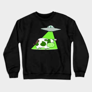 Cow Alien Abduction Crewneck Sweatshirt